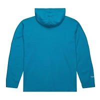 Sweat à capuche thermique léger pour homme Mitchell & Ness Teal Charlotte Hornets Hardwood Classics