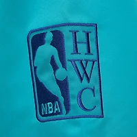Veste à boutons-pression en satin léger Hardwood Classics Team OG 3.0 de Mitchell & Ness pour homme, bleu sarcelle Charlotte Hornets
