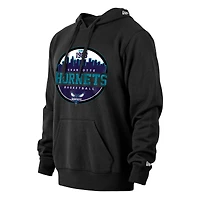 Sweat à capuche noir Charlotte Hornets Localized New Era pour homme