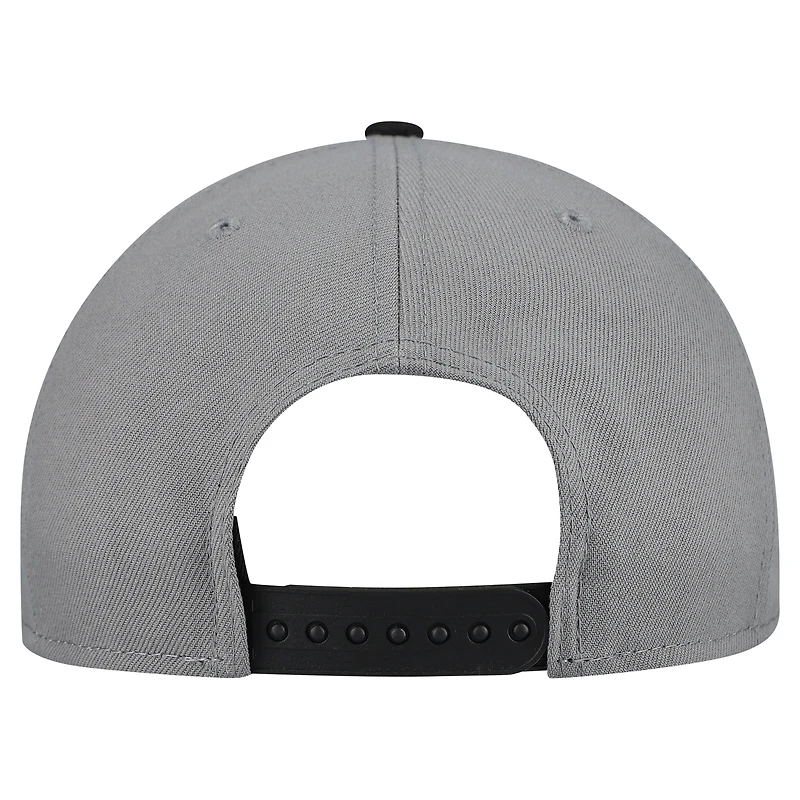Men's New Era  Gray Charlotte Hornets Core Logo Storm Gray Two-Tone 9FIFTY Snapback Hat