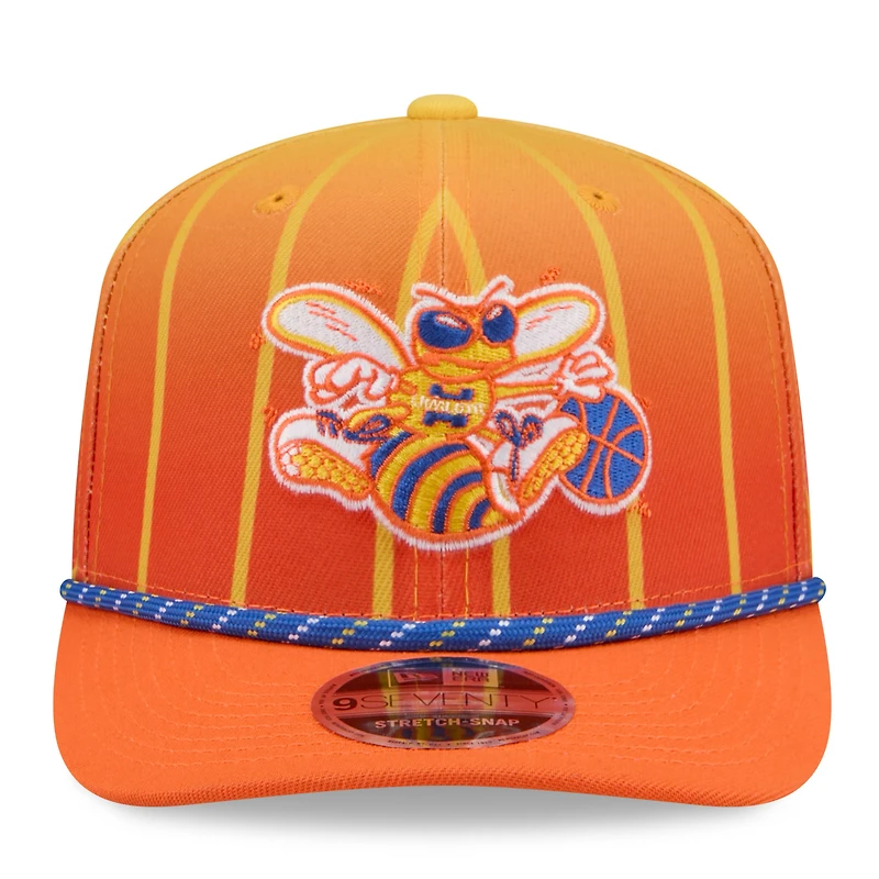 Casquette ajustable New Era orange Charlotte Hornets 2025/26 City Edition 9SEVENTY pour homme