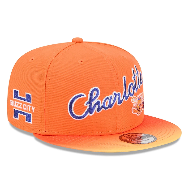 Men's New Era Orange Charlotte Hornets 2025/26 City Edition Alternate 9FIFTY Snapback Hat