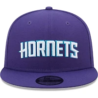 Men's New Era Purple Charlotte Hornets Jersey Hook Statement Edition 9FIFTY Snapback Hat