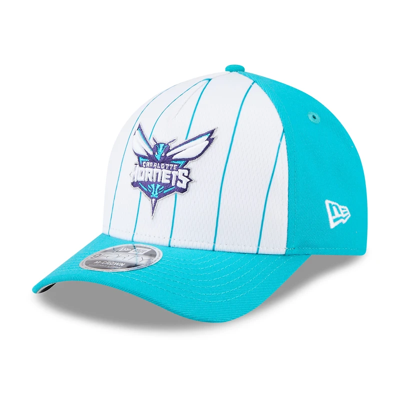 Men's New Era  White/Teal Charlotte Hornets 2025 NBA Tip Off M-Crown A-Frame 9FORTY Adjustable Hat