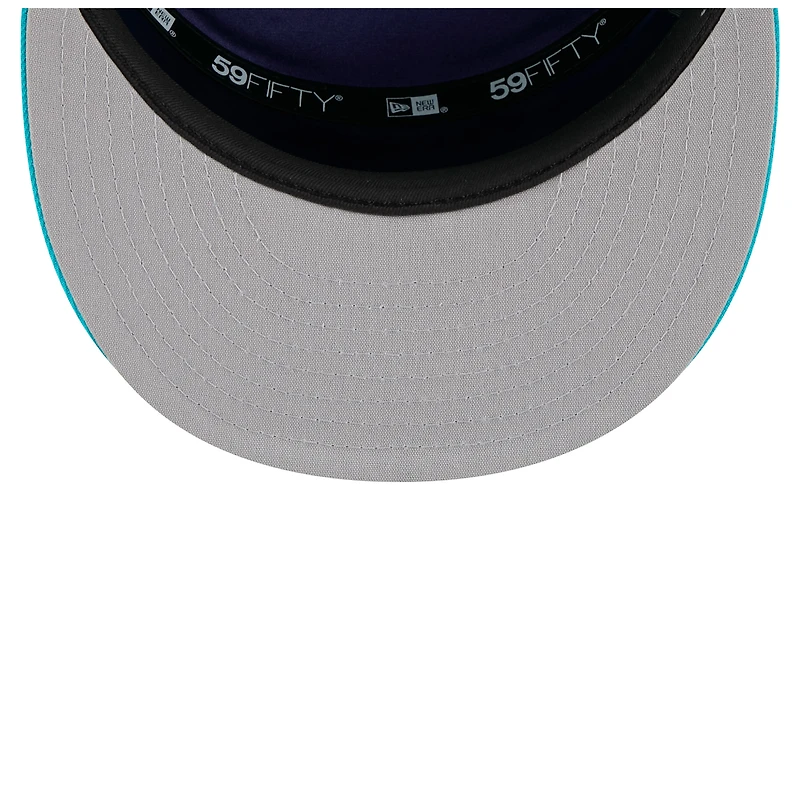 Men's New Era  White/Teal Charlotte Hornets 2025 NBA Tip Off Split Panel 59FIFTY Fitted Hat