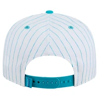 Casquette snapback 9FIFTY blanche à rayures fines Deceptor des Charlotte Hornets de New Era pour homme