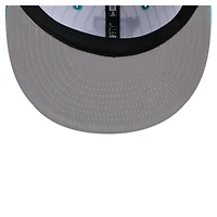 Casquette snapback 9FIFTY blanche à rayures fines Deceptor des Charlotte Hornets de New Era pour homme