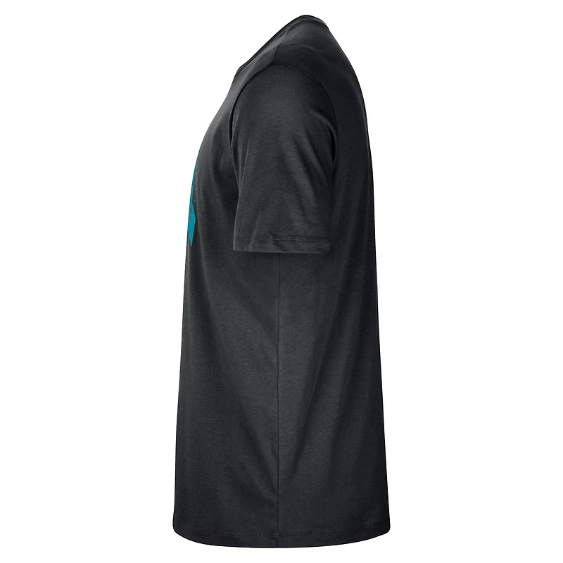T-shirt d'entraînement Nike noir authentique des Charlotte Hornets pour homme