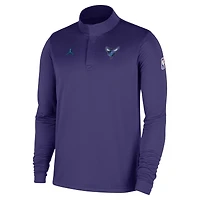 Haut Nike violet Charlotte Hornets 2025/26 Authentic Coaches Dri-Fit à quart de zip pour homme