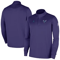 Men's Nike Purple Charlotte Hornets 2025/26 Authentic Coaches Quarter-Zip Dri-Fit Top