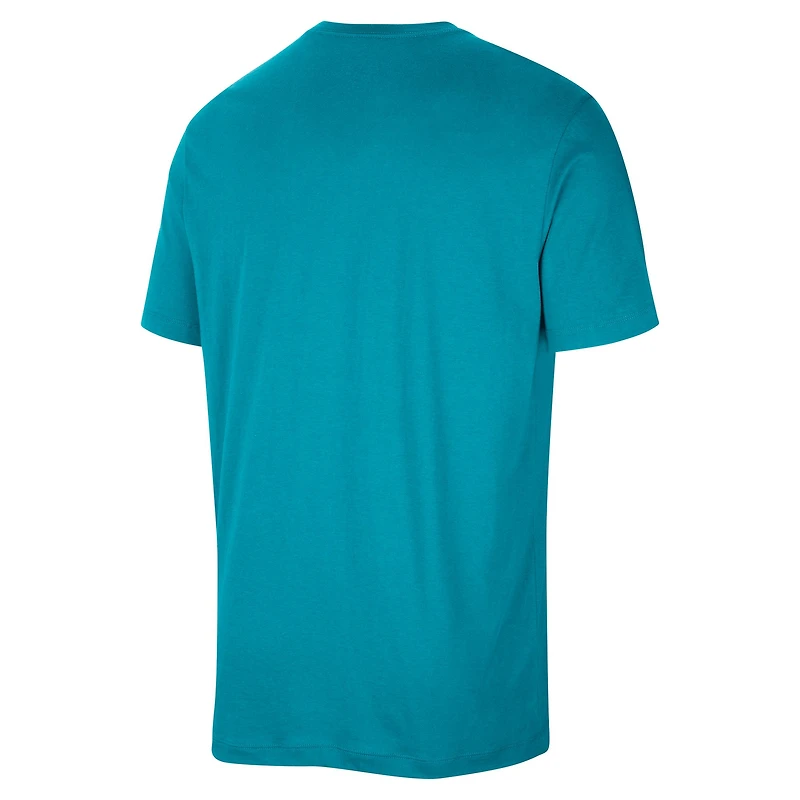 T-shirt d'entraînement authentique Nike Teal Charlotte Hornets pour homme