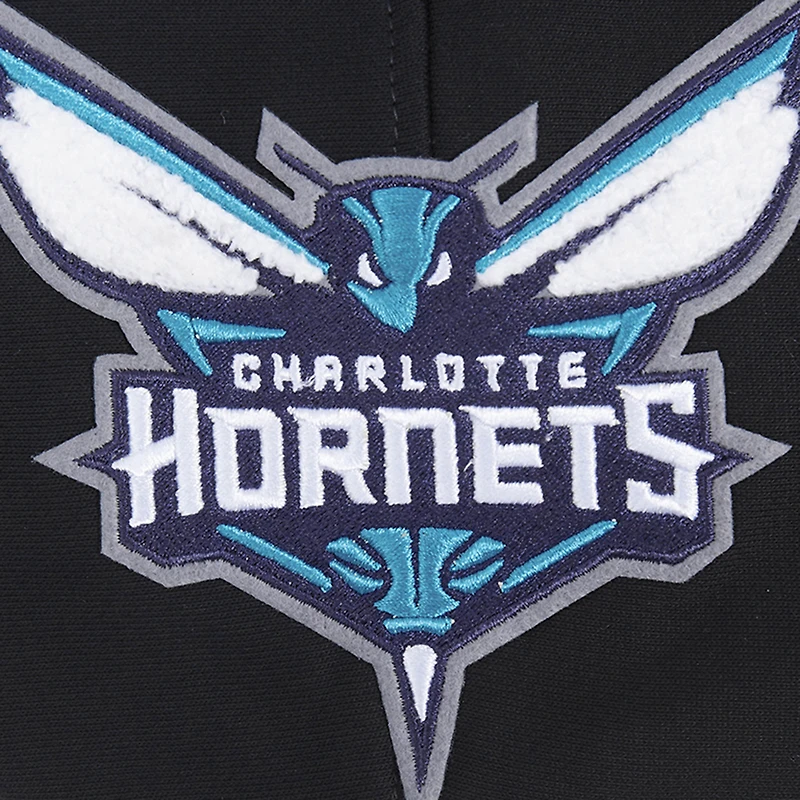 Sweat à capuche noir Pro Standard pour homme avec code régional des Charlotte Hornets