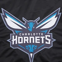 Men's Pro Standard Black Charlotte Hornets Script Tail Full-Snap Satin Varsity Jacket