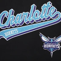 Sweat à capuche noir Pro Standard Charlotte Hornets Script Tail pour hommes
