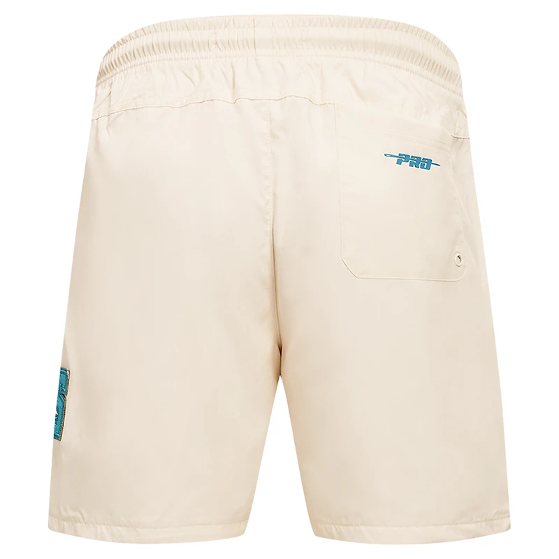 Men's Pro Standard Cream Charlotte Hornets Triple Tonal Woven Shorts