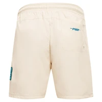 Men's Pro Standard Cream Charlotte Hornets Triple Tonal Woven Shorts