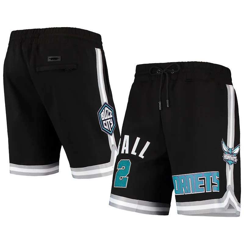 Short de joueur l'équipe Charlotte Hornets, modèle Pro Standard LaMelo Ball noir pour homme
