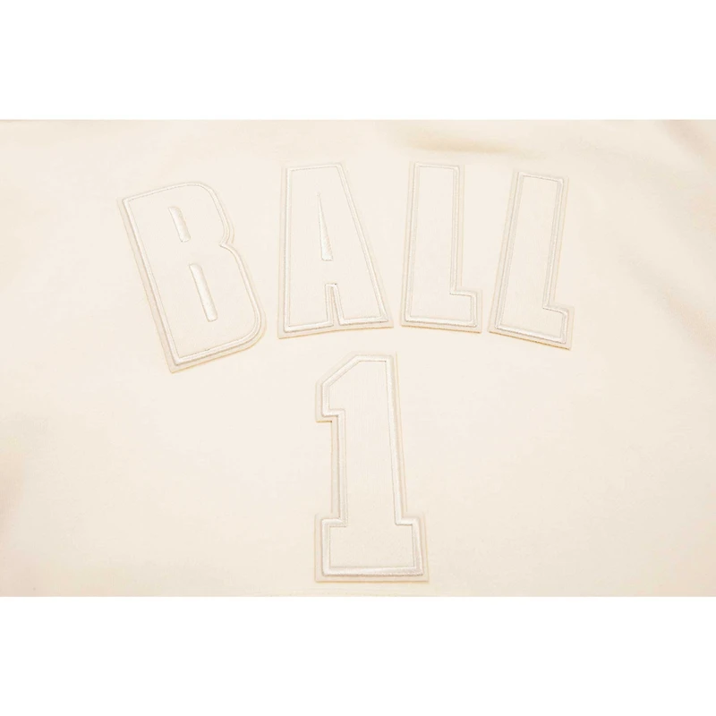 Men's Pro Standard LaMelo Ball Cream Charlotte Hornets Name & Number Pullover Hoodie