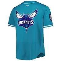 Men's Pro Standard LaMelo Ball Teal Charlotte Hornets Capsule Player Baseball Button-Up Shirt