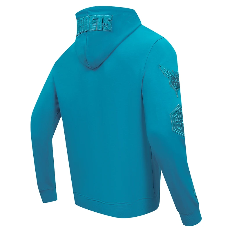 Veste à capuche fermeture éclair intégrale DK Triple Tonal Pro Standard Teal Charlotte Hornets pour hommes