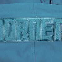 Veste à capuche fermeture éclair intégrale DK Triple Tonal Pro Standard Teal Charlotte Hornets pour hommes