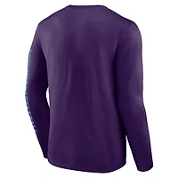 T-shirt à manches longues violet Charlotte Hornets Vision pour homme