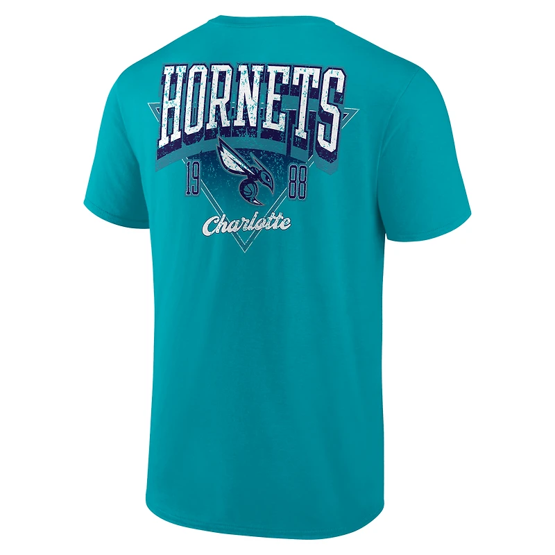 T-shirt Charlotte Hornets Never Over pour homme bleu sarcelle