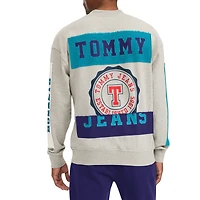 Sweat Tommy Jeans pour homme Charlotte Hornets James Patch gris avec écusson
