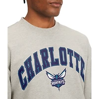 Men's Tommy Jeans Gray Charlotte Hornets James Patch Pullover Sweatshirt