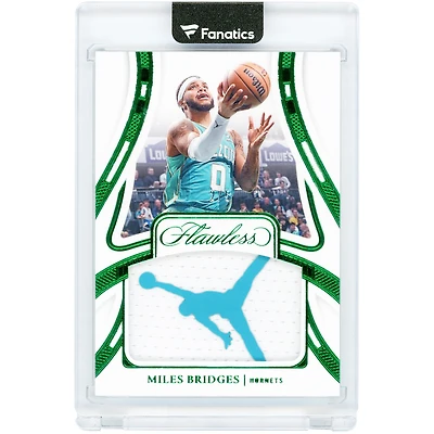 Carte Miles Bridges Charlotte Hornets 2023-24 Panini Flawless Emerald Game-Used Jumpman Logo Dual-Color Relic #PAT-MLB #2/5