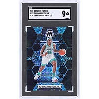 PJ Washington Jr. Charlotte Hornets 2022-23 Panini Mosaic Black Fast Break Prizm #121 #1/1 SGC Carte authentifiée 9