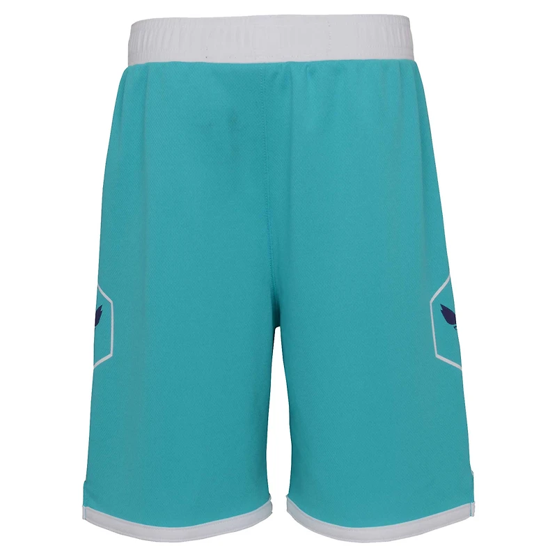 Preschool Jordan Brand Teal Charlotte Hornets 2023/24 Icon Edition Replica Shorts