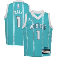 Maillot Nike LaMelo Ball Charlotte Hornets Swingman pour tout-petit, bleu sarcelle - Édition Icon
