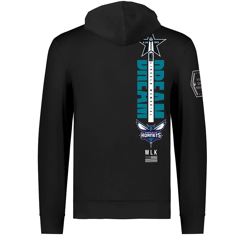 Sweat à capuche unisexe FISLL x Black History Collection Charlotte Hornets noir