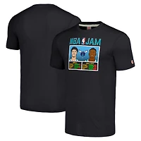 Unisex Homage LaMelo Ball & Brandon Miller Charcoal Charlotte Hornets NBA Jam Tri-Blend T-Shirt