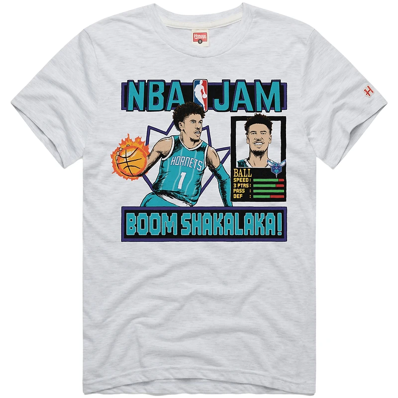 T-shirt unisexe hommage LaMelo Ball blanc Charlotte Hornets NBA Jam Tri-Blend