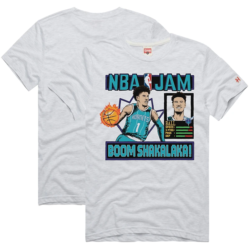 T-shirt unisexe hommage LaMelo Ball blanc Charlotte Hornets NBA Jam Tri-Blend