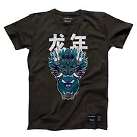 Unisex Hyperfly  Heather Black Charlotte Hornets Year of the Dragon Lunar New Collection T-Shirt