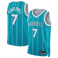 Maillot Swingman unisexe Jordan Brand Kon Knueppel bleu sarcelle Charlotte Hornets - Édition Icon