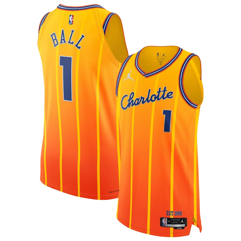 Unisex Jordan Brand LaMelo Ball Orange Charlotte Hornets 2025/26 Authentic Jersey - City Edition