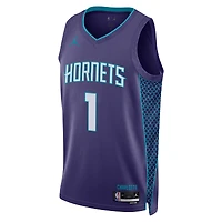 Unisexe Jordan Brand LaMelo Ball Violet Charlotte Hornets Swingman Jersey - Statement Edition