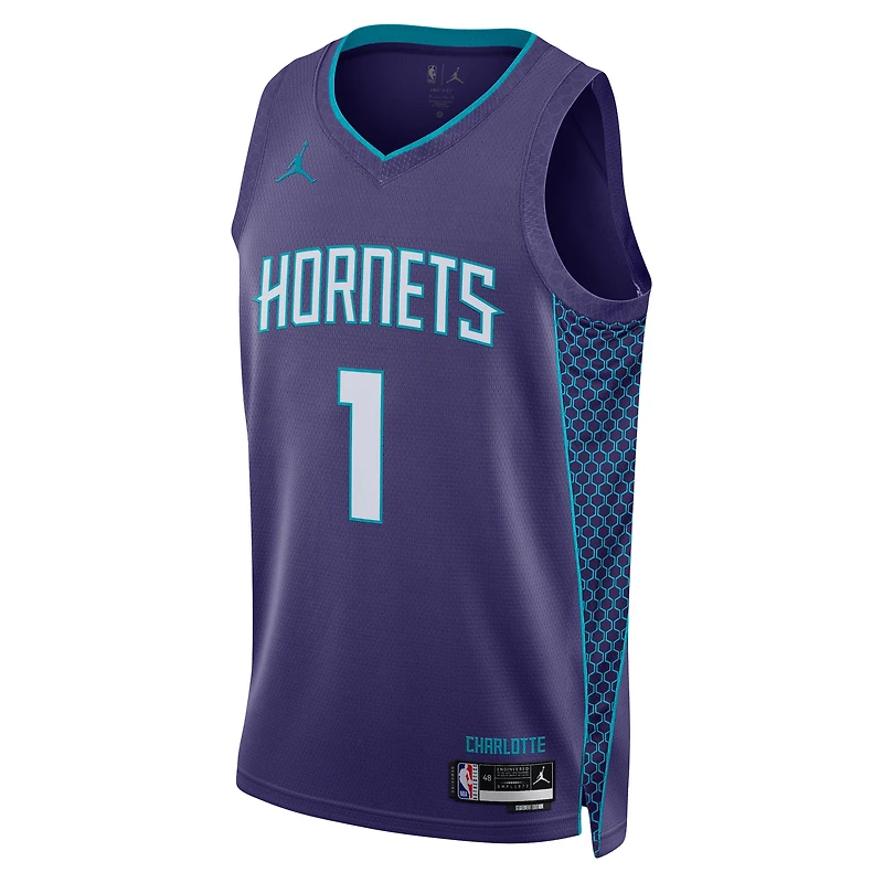 Unisexe Jordan Brand LaMelo Ball Violet Charlotte Hornets Swingman Jersey - Statement Edition
