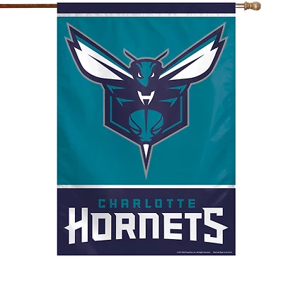 Bannière verticale simple face WinCraft Charlotte Hornets 28" x 40" avec logo principal