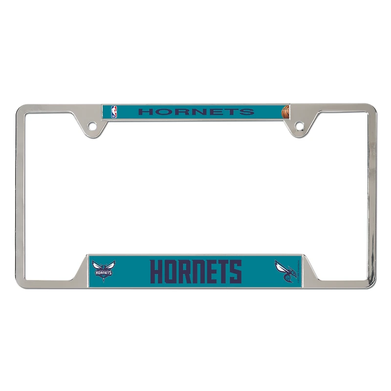 Cadre de plaque d'immatriculation en métal chromé WinCraft Charlotte Hornets