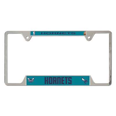 Cadre de plaque d'immatriculation en métal chromé WinCraft Charlotte Hornets