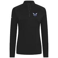 Haut noir à fermeture éclair quart de tour Flex Insignia 2.0 pour femme des Charlotte Hornets Levelwear