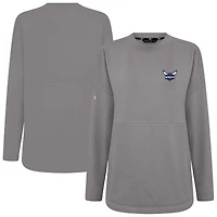 Sweat-shirt gris pour femme Levelwear Beaudry des Charlotte Hornets