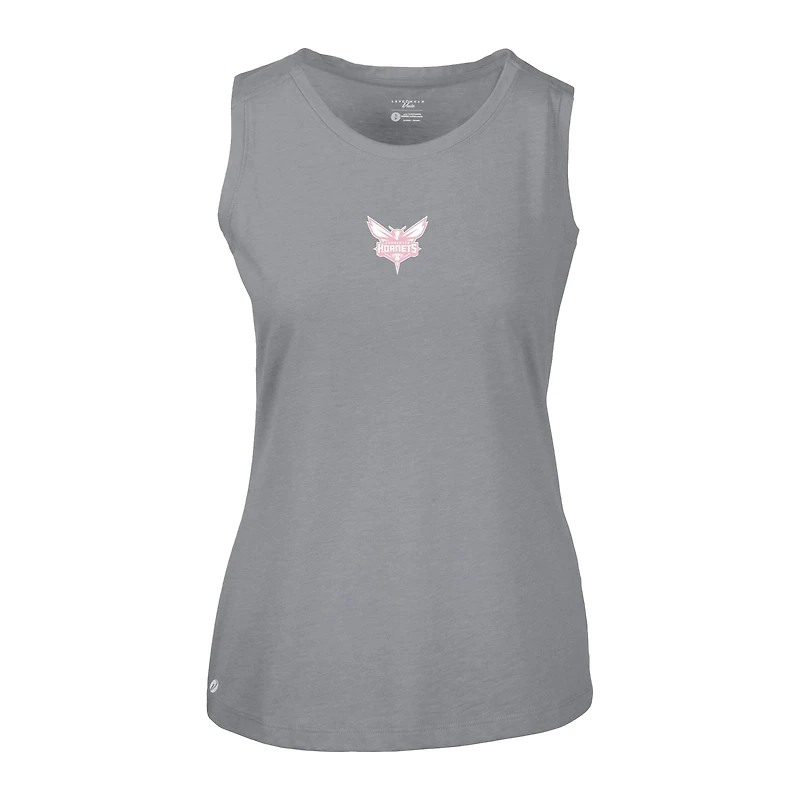 Débardeur gris pour femme Levelwear Charlotte Hornets avec logo Macy Core la fête des mères