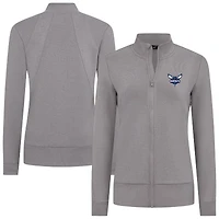 Veste zippée intégrale grise Charlotte Hornets Shine pour femme Levelwear