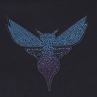 Women's Pro Standard Black Charlotte Hornets Jewels Boxy Cropped T-Shirt